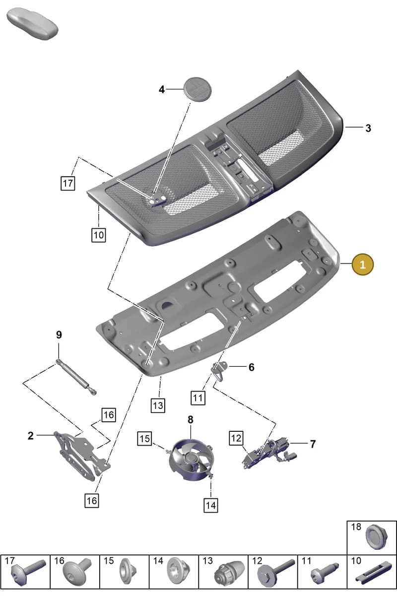 992827025YGRV — Porsche GT3 RS (2021-) diagram p59803130, position 1