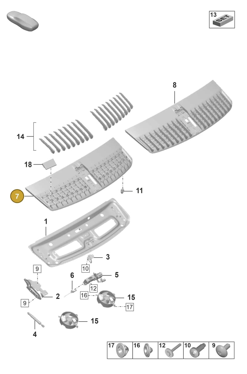 992827077N — Porsche 911 (2018-2024) diagram p53803100, position 7
