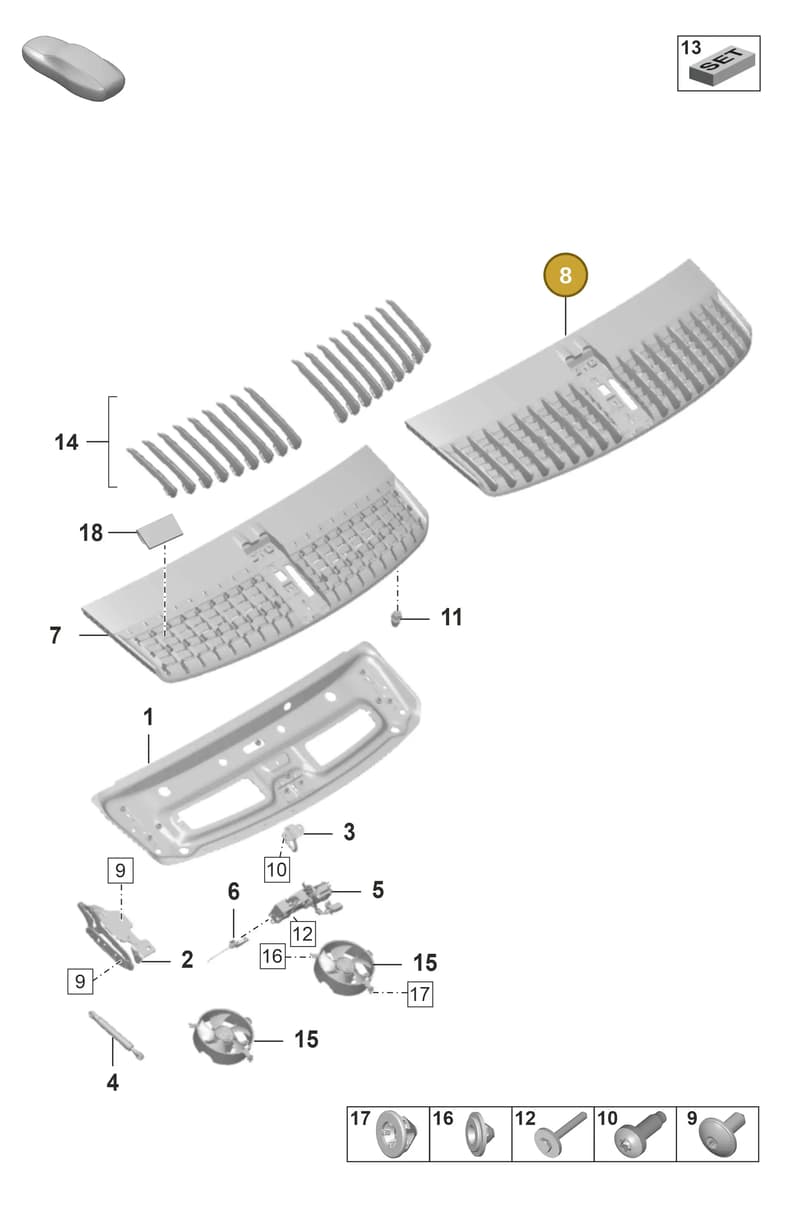 992827077TOK1 — Porsche 911 (2018-2024) diagram p53803100, position 8