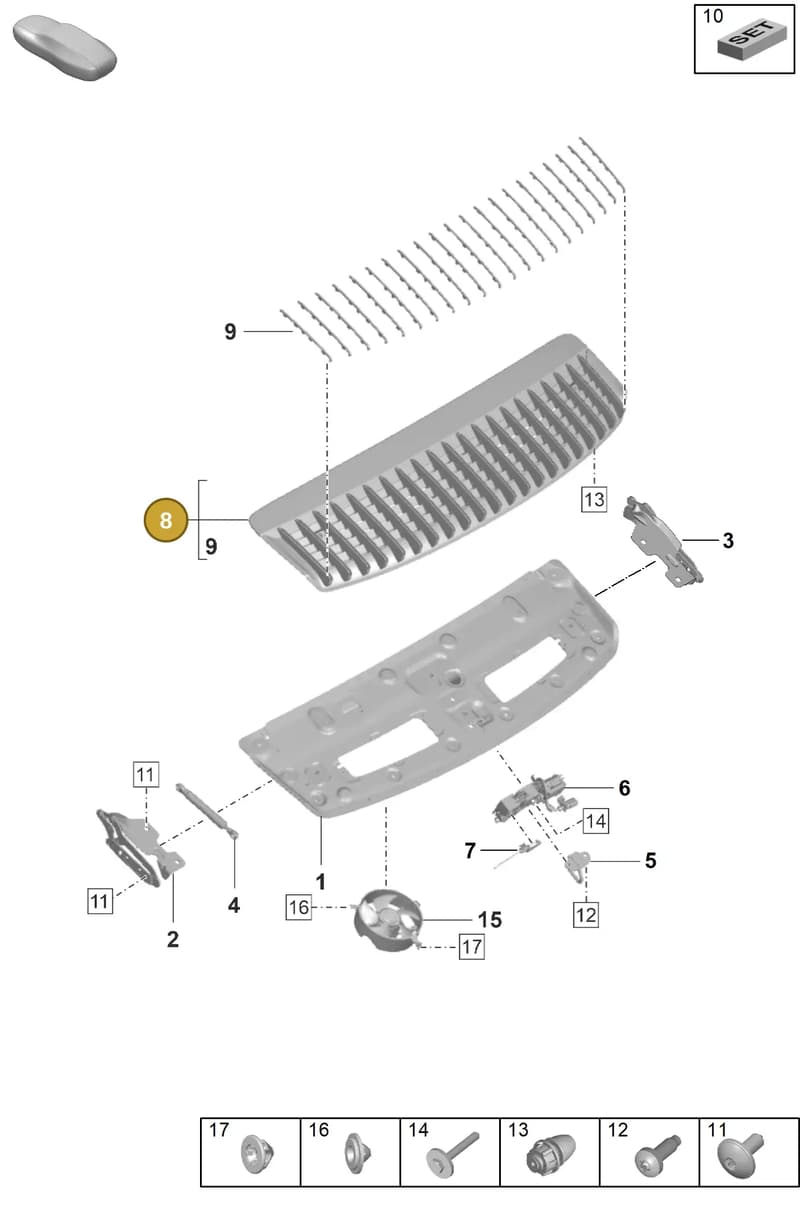 992827078B — Porsche 911 (2018-2024) diagram p53803130, position 8