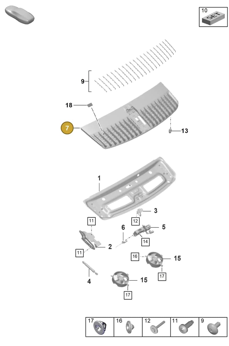 992827078C — Porsche 911 (2020-2022) diagram p57803100, position 7
