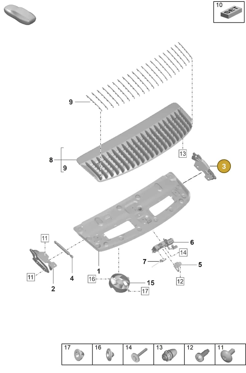 992827152EYGRV — Porsche 911 (2018-2024) diagram p53803130, position 3