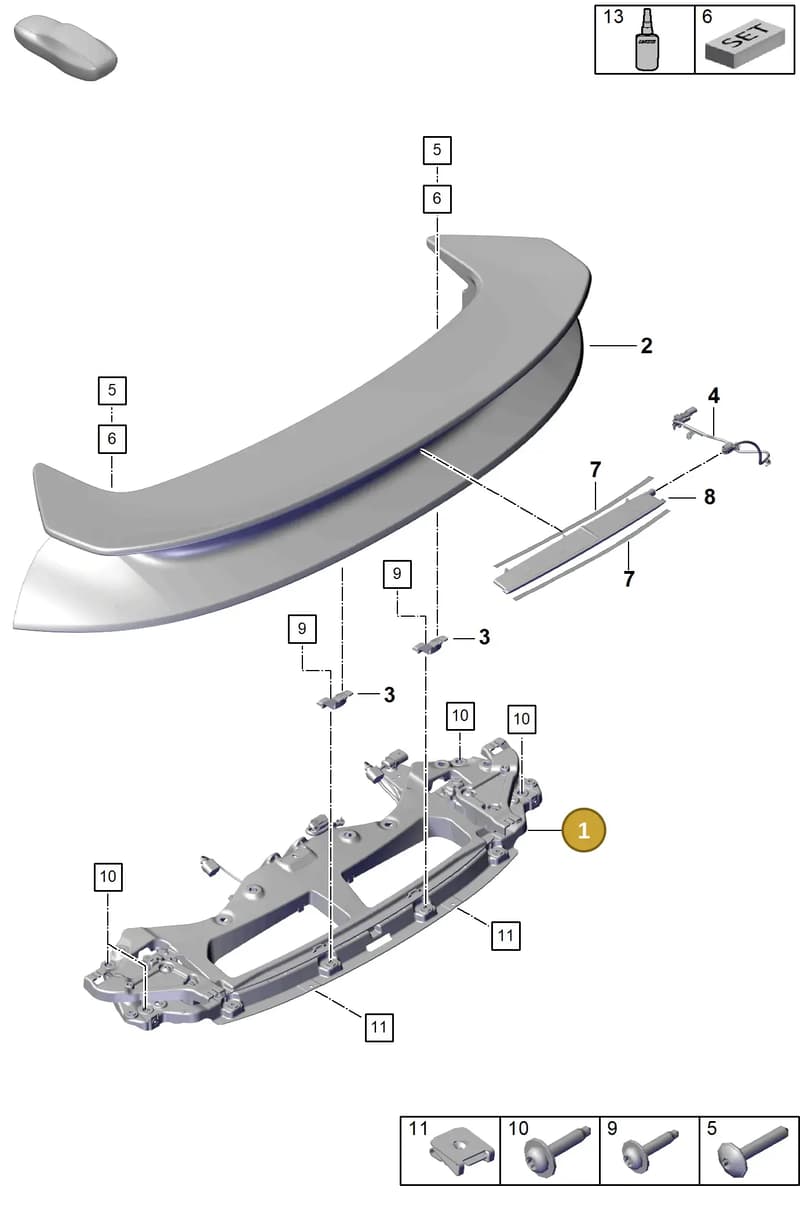 992827233K — Porsche 911 (2018-2024) diagram p53803210, position 1