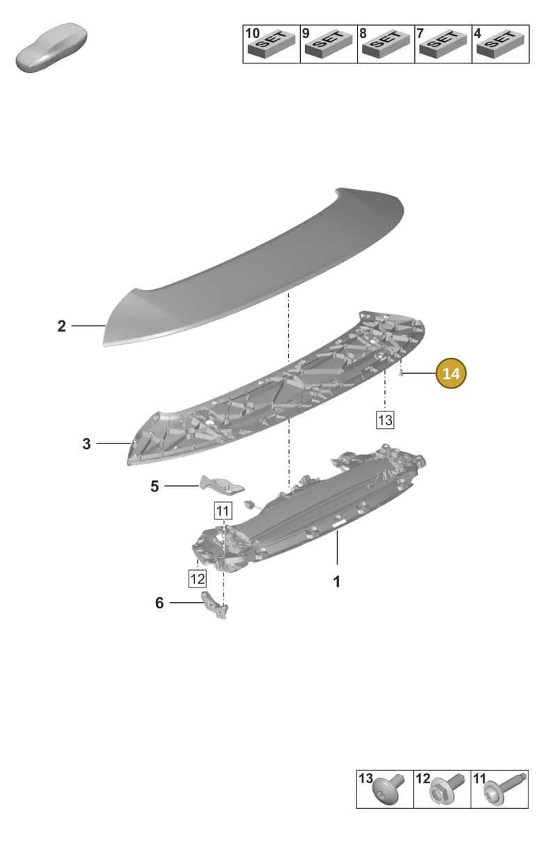 992827500 — Porsche 911 (2018-2024) diagram p53803150, position 14