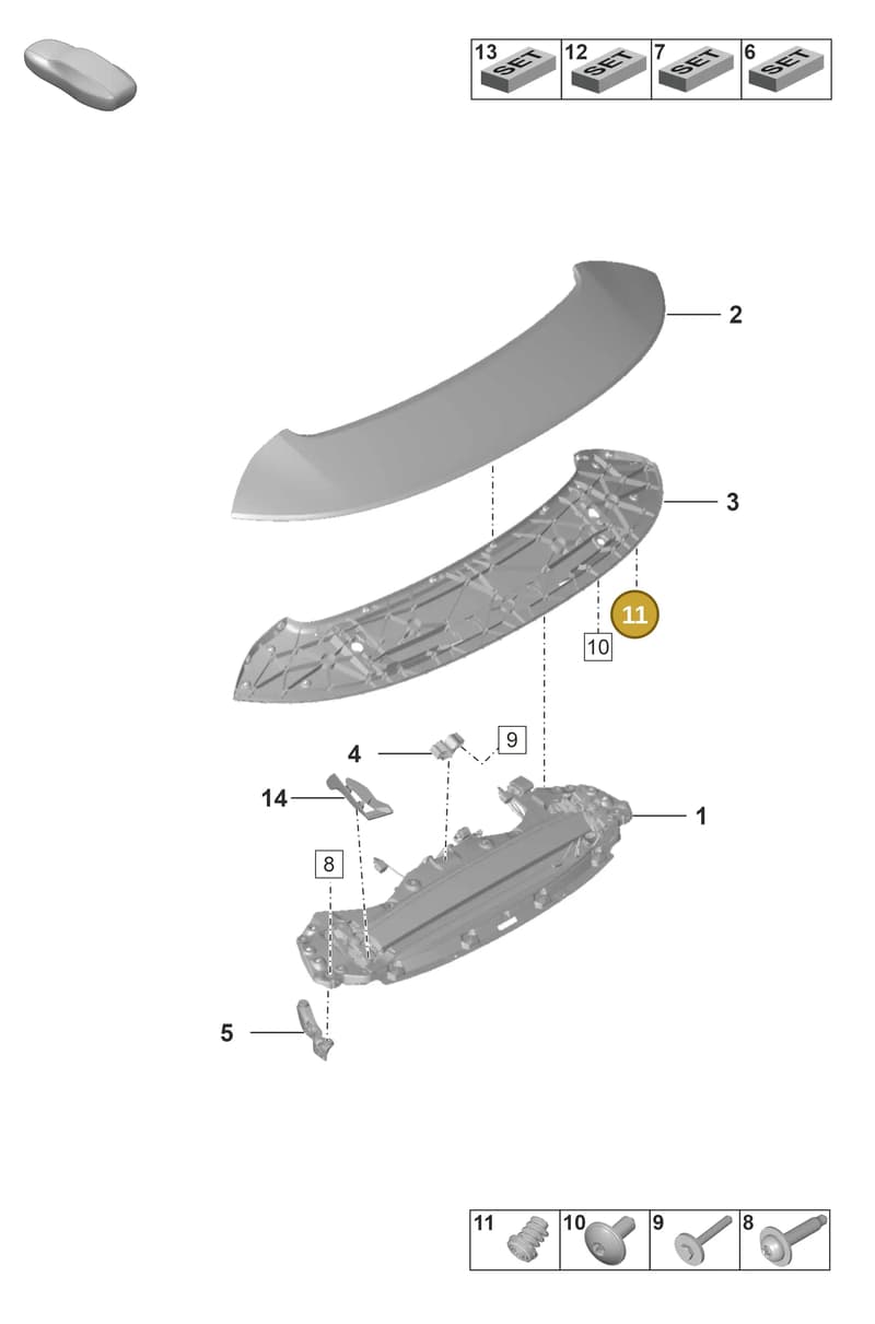 992827500 — Porsche 911 (2018-2024) diagram p53803180, position 11