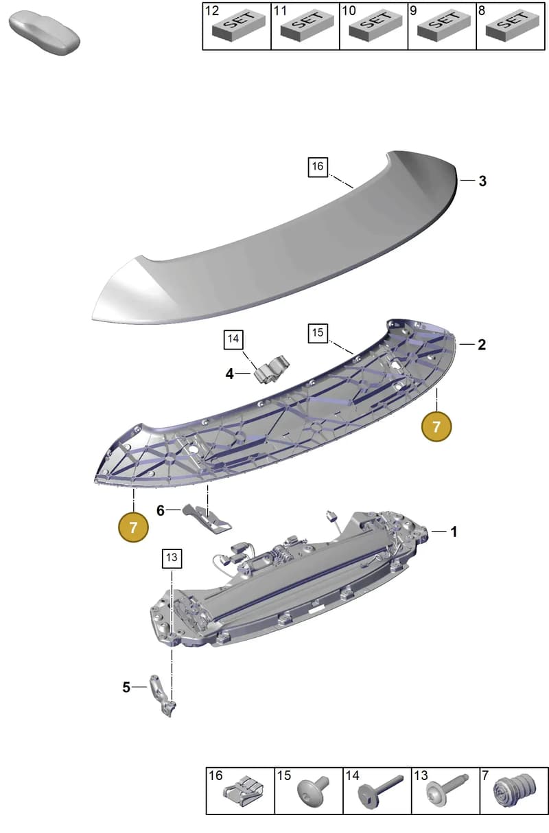 992827500 — Porsche 911 (2024-2025) diagram p63803160, position 7