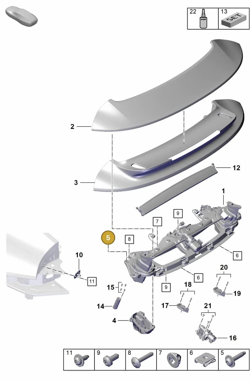 992827604 — Porsche 911 (2020-2022) diagram p57803150, position 5