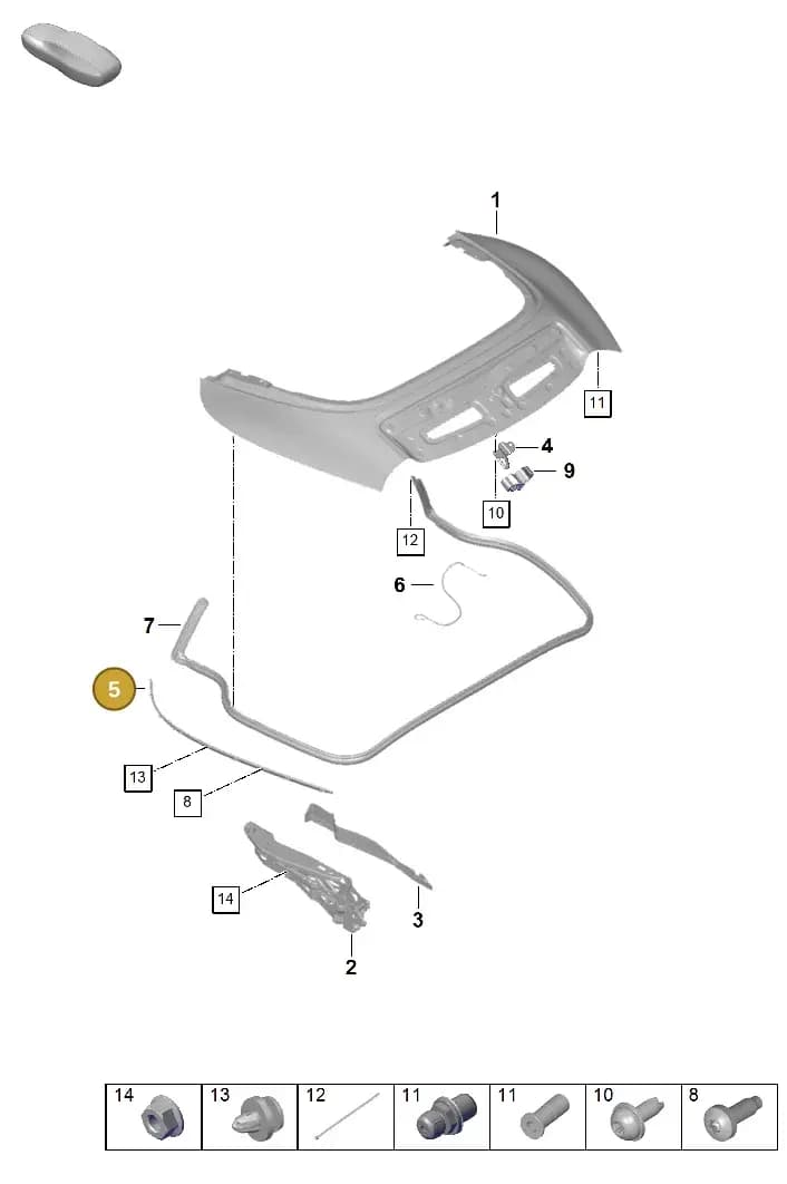 992827710D — Porsche 911 (2024-2025) diagram p63811070, position 5