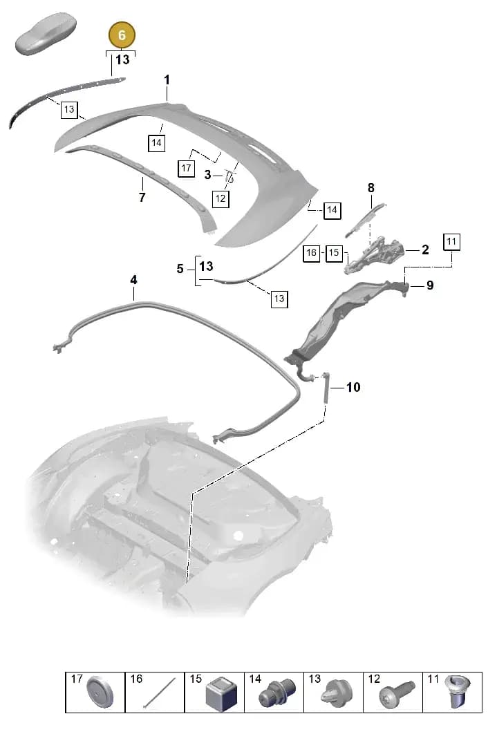 992827710D — Porsche 911 (2024-2025) diagram p63811060, position 6