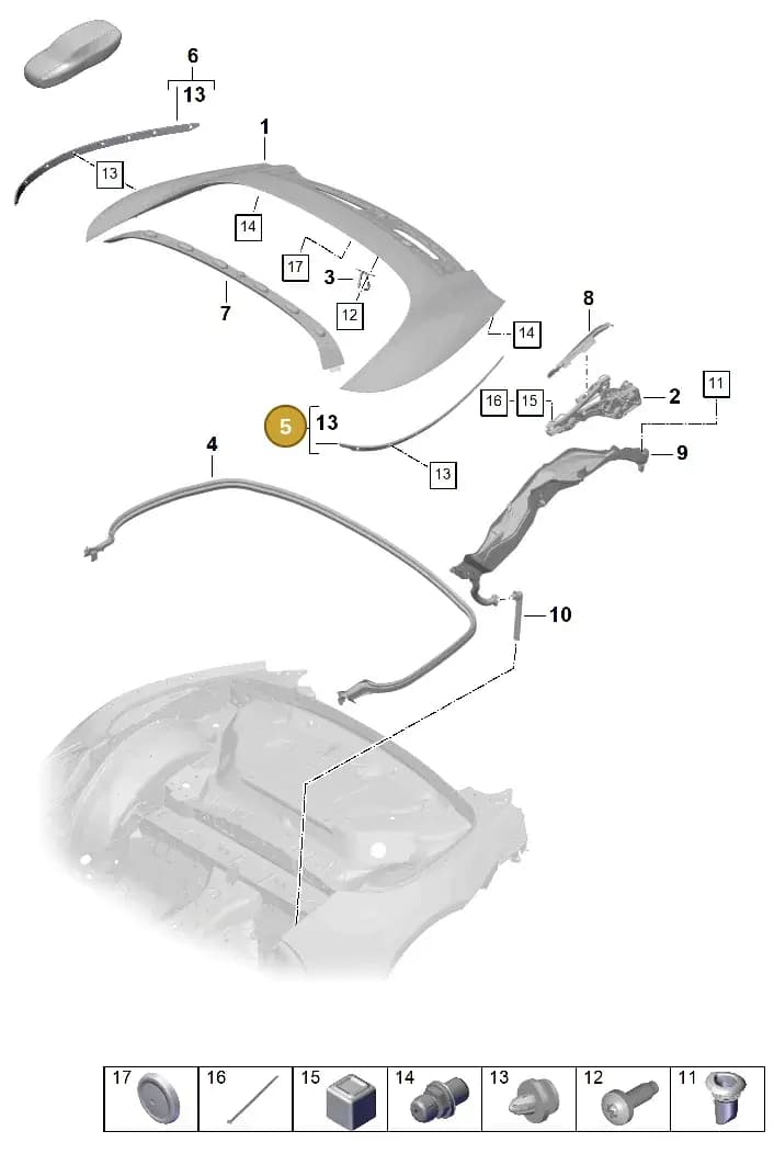 992827845D — Porsche 911 (2024-2025) diagram p63811060, position 5