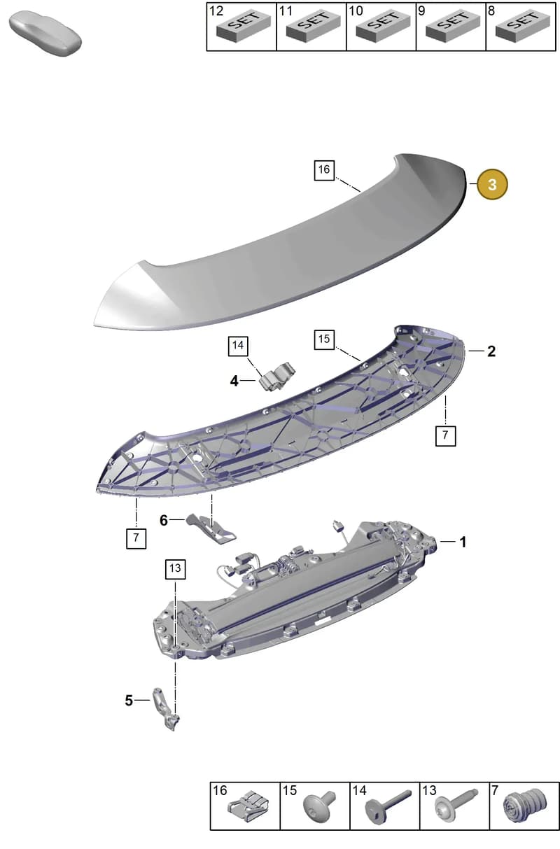 992827952DG2X — Porsche 992 Carrera Coupe (2024-) diagram p63803160, position 3