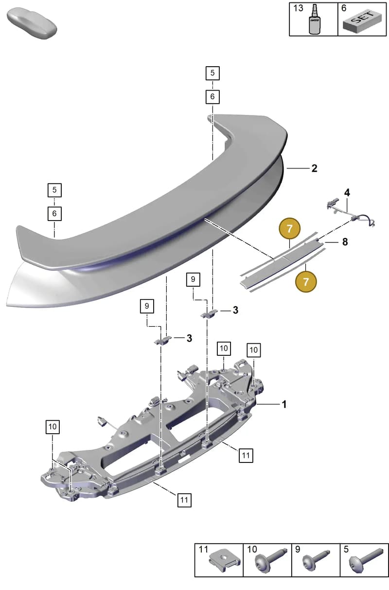 992827972 — Porsche 911 (2018-2024) diagram p53803210, position 7