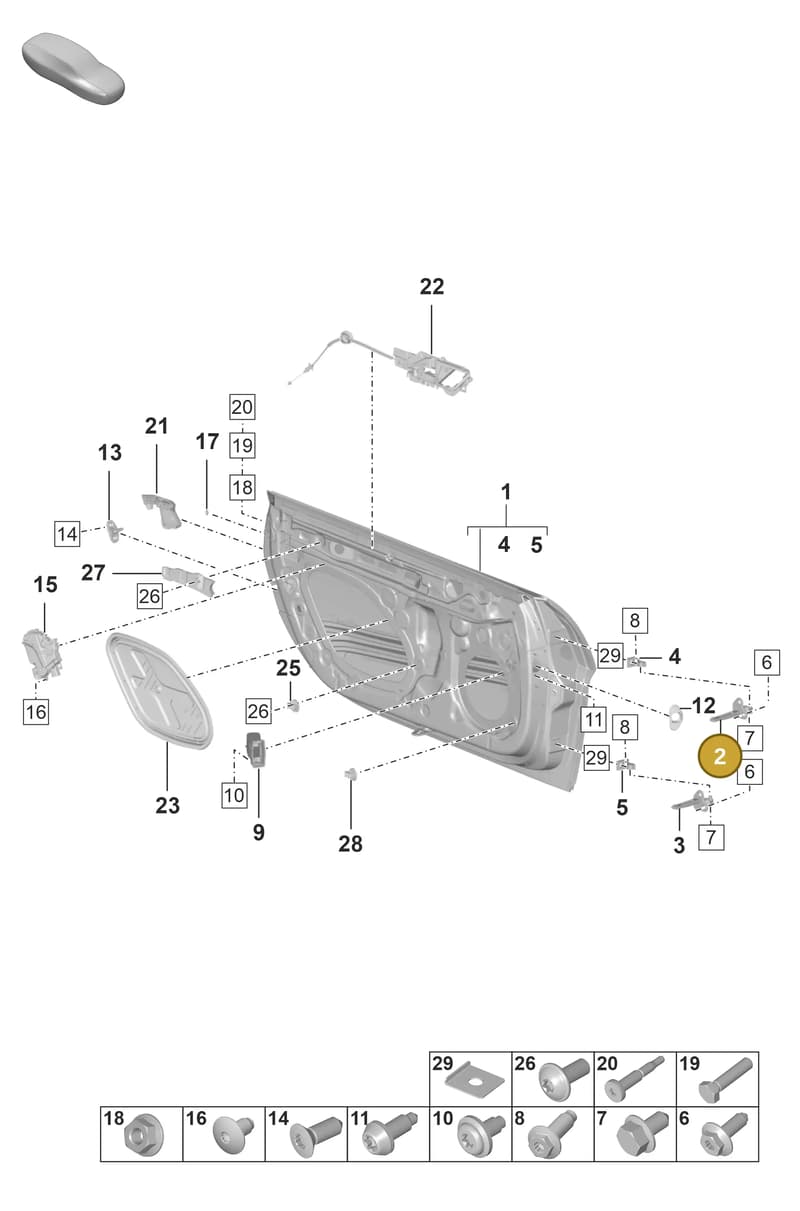 992831404A — Porsche 911 (2021-2022) diagram p59804010, position 2