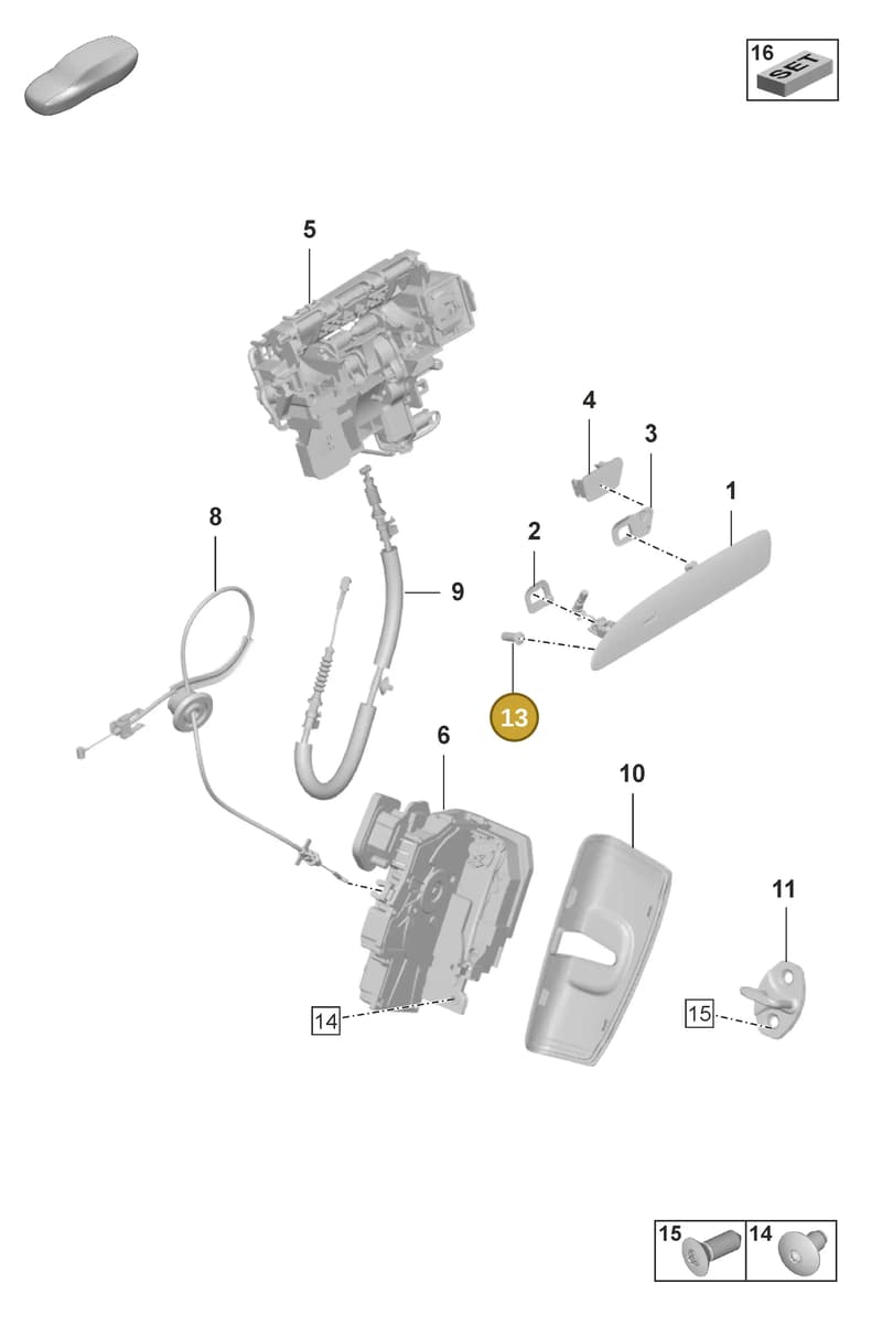 992837360 — Porsche Taycan Sport Turismo (2019-2024) diagram p56804300, position 13