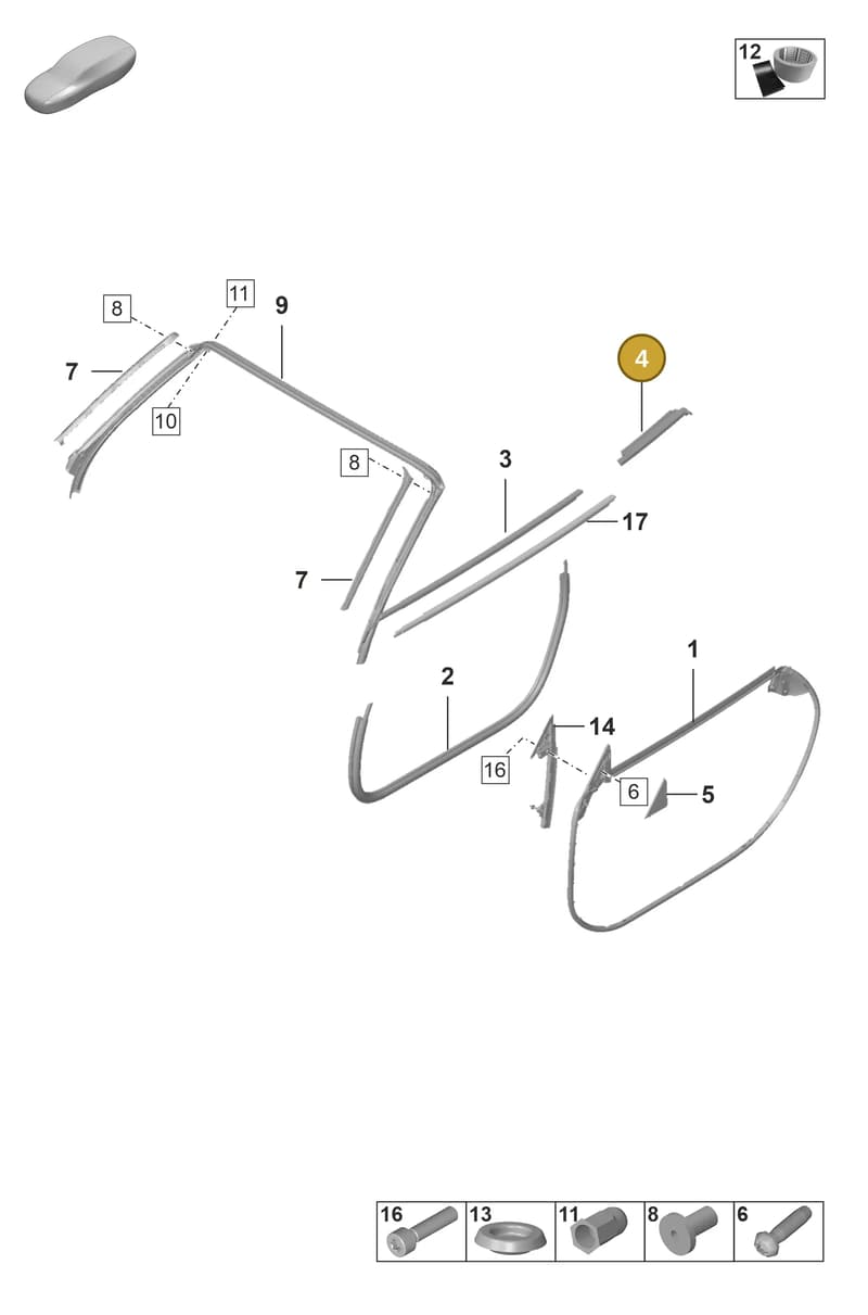 992837480C — Porsche 911 (2024-2025) diagram p53804150, position 4