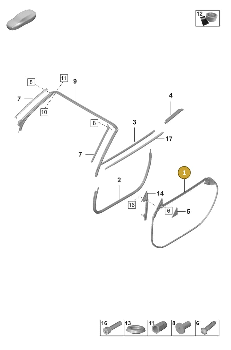 992837639E — Porsche 911 (2024-2025) diagram p53804150, position 1