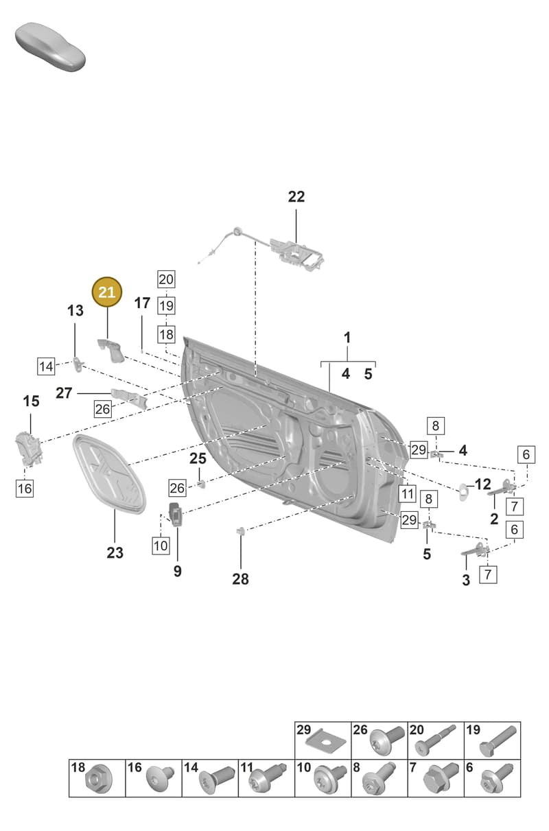 992839983A — Porsche 911 (2021-2022) diagram p59804010, position 21
