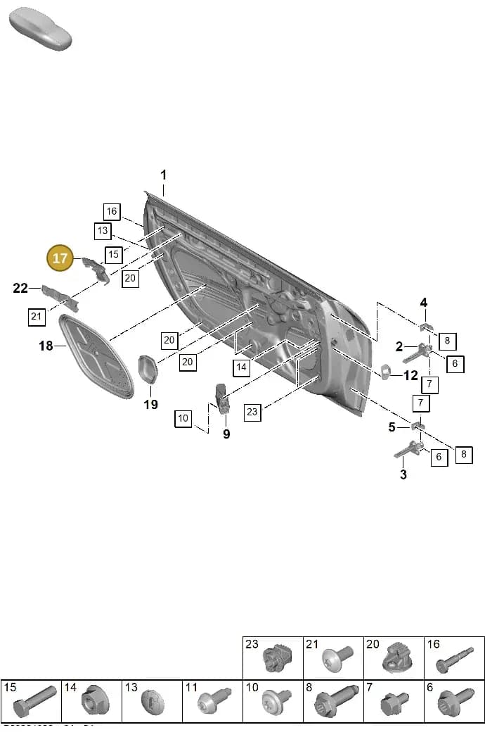 992839983A — Porsche 911 (2024-2025) diagram p63804000, position 17
