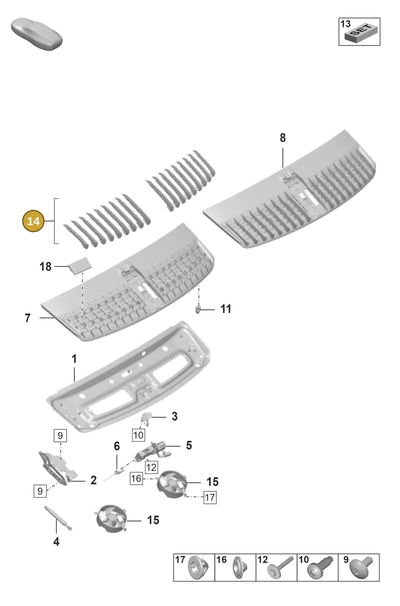 992853463B — Porsche 911 (2018-2024) diagram p53803100, position 14
