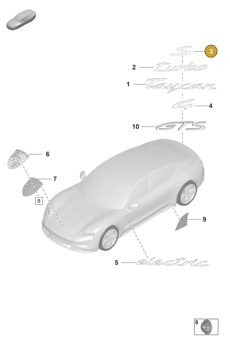 992853685LI0 — Porsche Taycan Sport Turismo (2019-2024) diagram p56810000, position 3