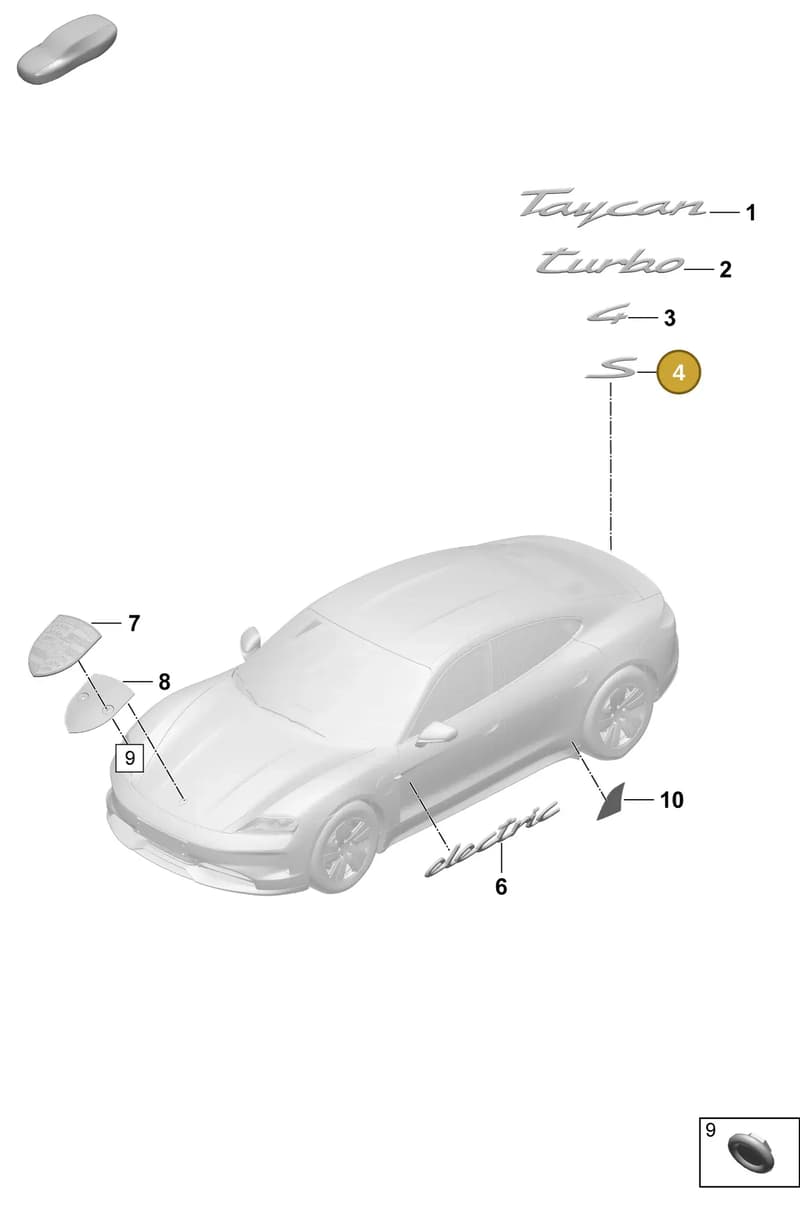 992853685LI0 — Porsche Taycan Sport Turismo (2023-) diagram p64810000, position 4