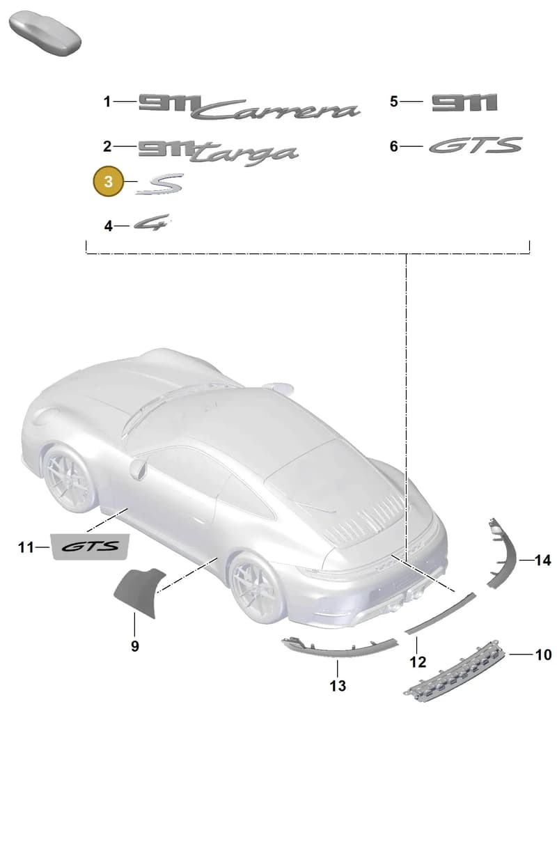 992853685LI0 — Porsche 992 Carrera Coupe (2024-) diagram p63810000, position 3