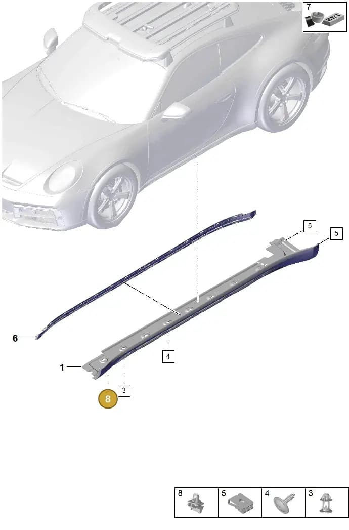 992853756 — Porsche 911 (2018-2024) diagram p53810510, position 8