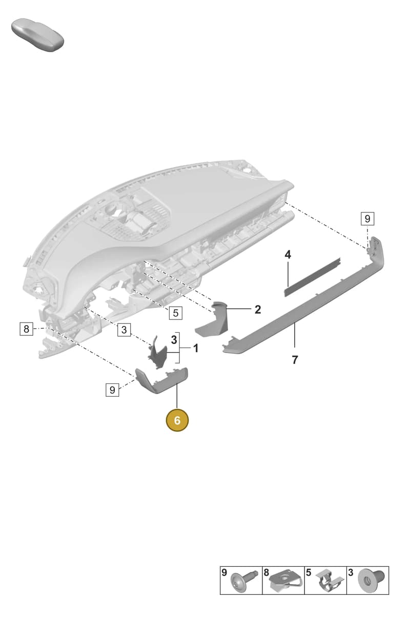 992854378JOY2 — Porsche 911 (2024-2025) diagram p53809100, position 6