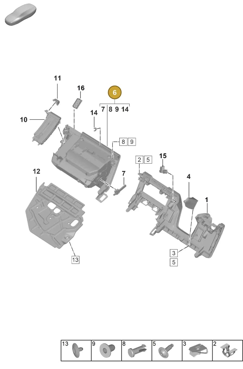 992857095ASOX7 — Porsche GT3 RS (2021-) diagram p53809150, position 6