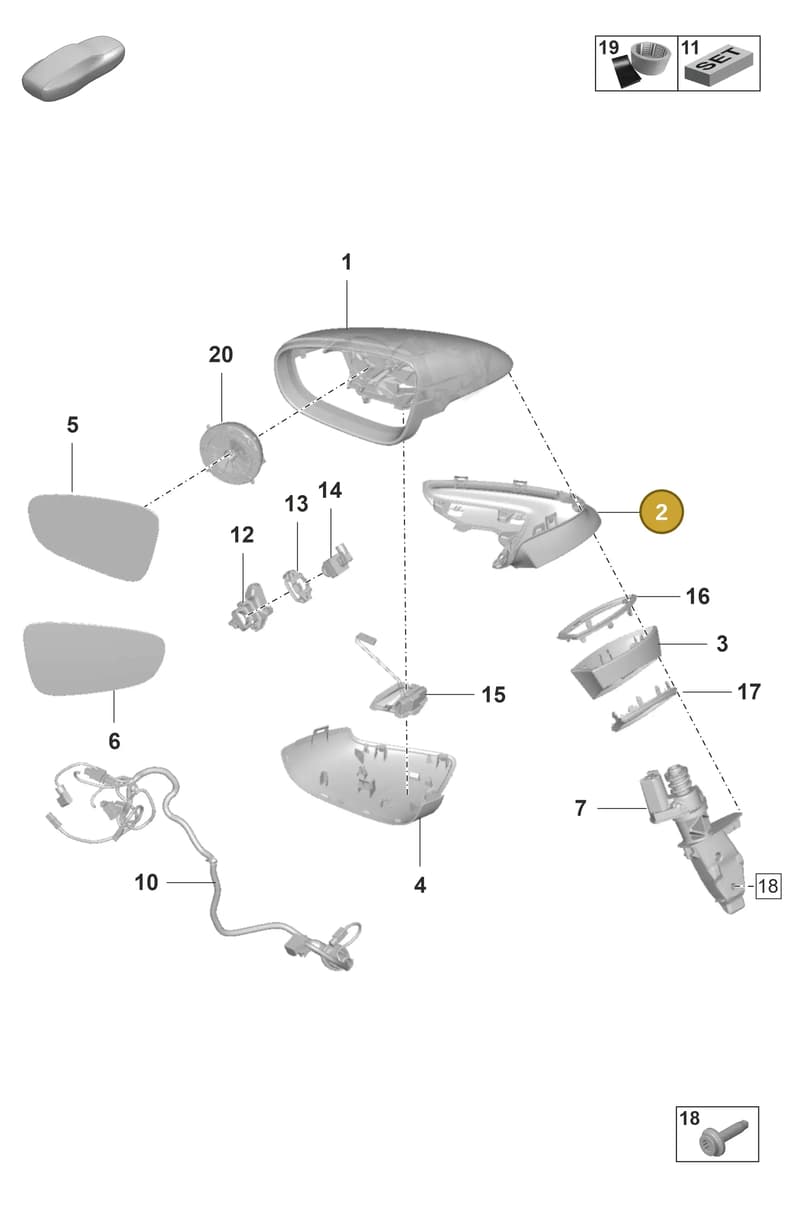 992857109CG2X — Porsche 992 Sport Classic (2020-) diagram p53809500, position 2