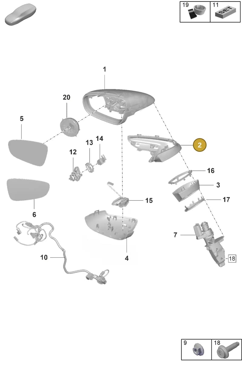 992857109CG2X — Porsche 911 (2018-2024) diagram p53809510, position 2