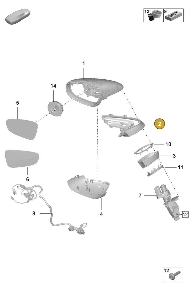 992857109CG2X — Porsche GT3 RS (2021-) diagram p59809500, position 2
