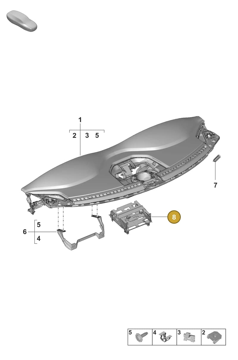 992857114B5Q0 — Porsche 911 (2018-2024) diagram p53809000, position 8