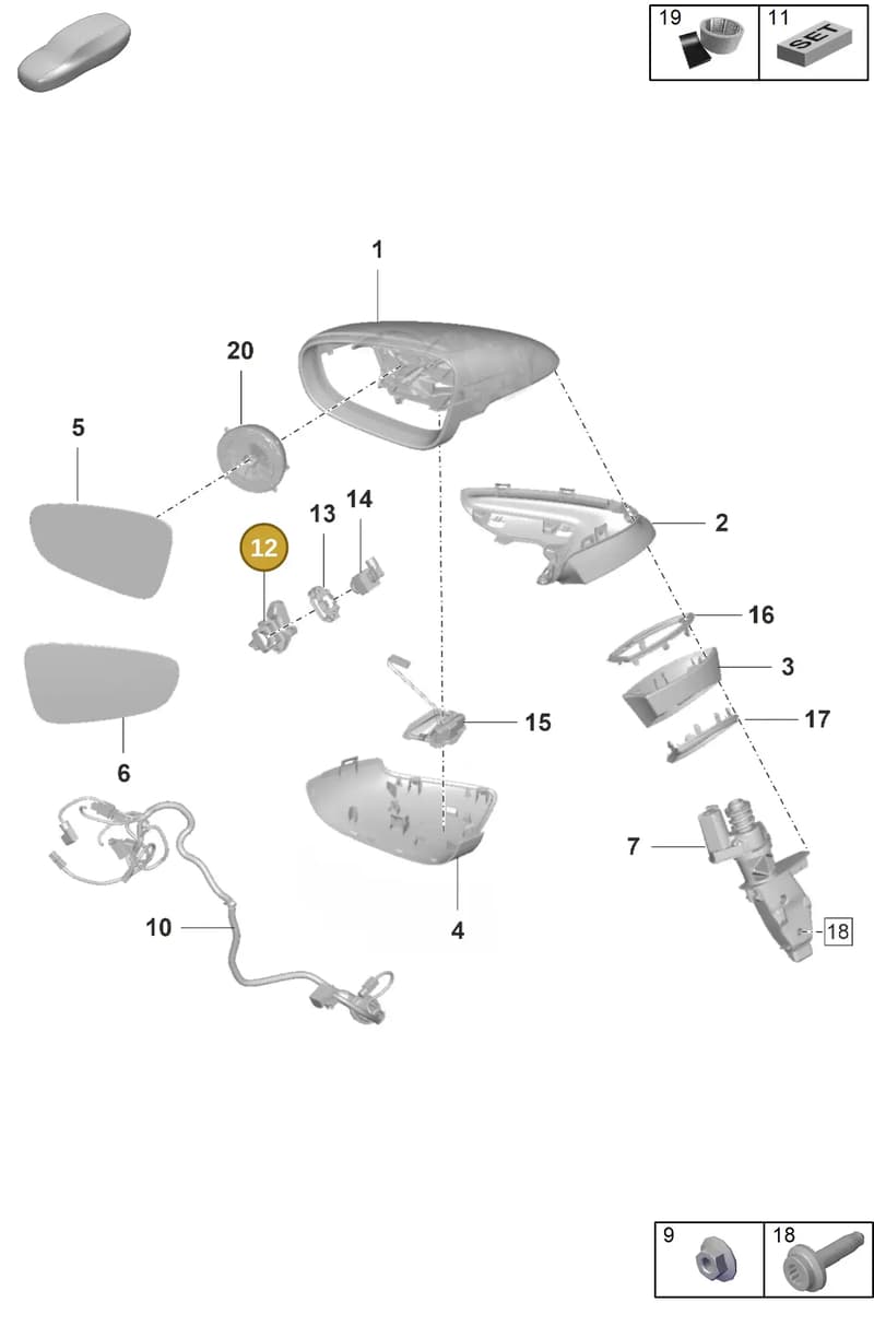 992857118 — Porsche 911 (2018-2024) diagram p53809510, position 12