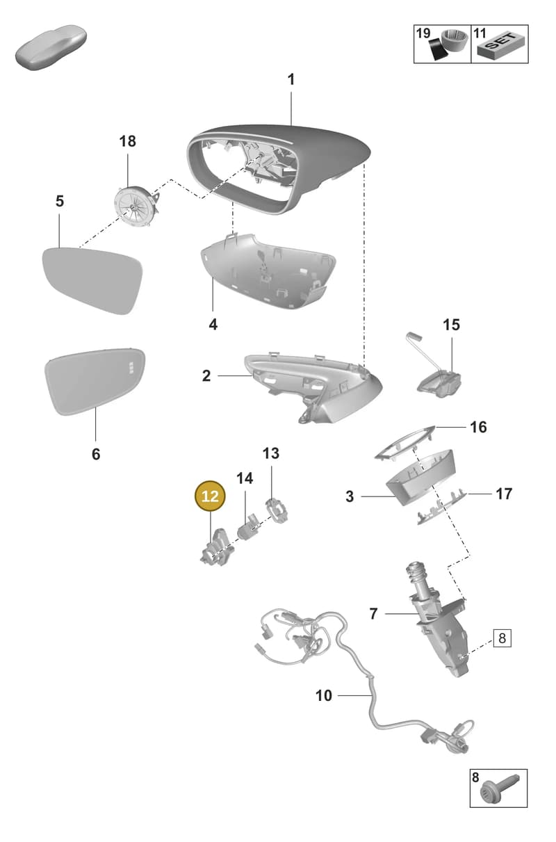 992857118 — Porsche Taycan Sport Turismo (2023-2025) diagram p56809500, position 12