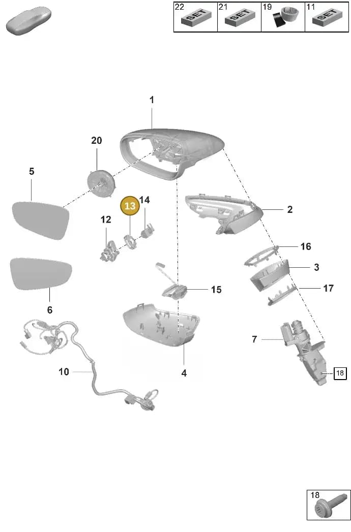 992857155A — Porsche 911 (2024-2025) diagram p63809500, position 13
