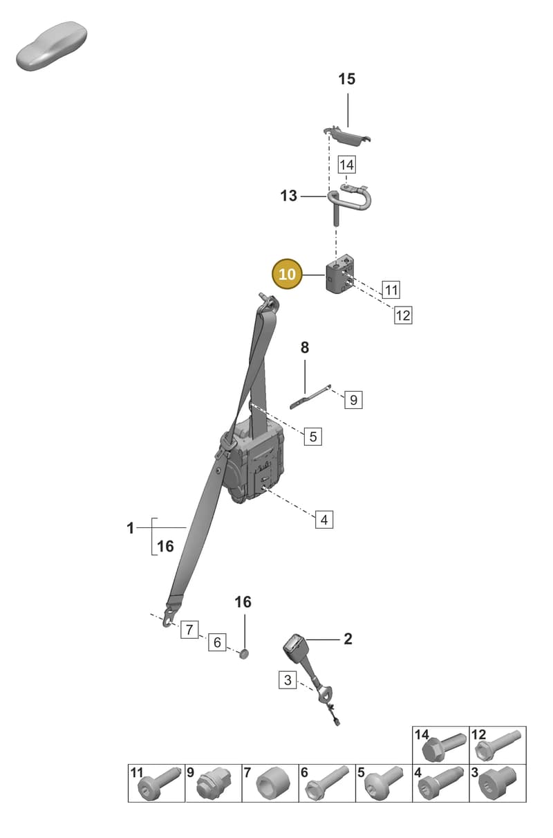 992857274 — Porsche 911 (2024-2025) diagram p53812000, position 10