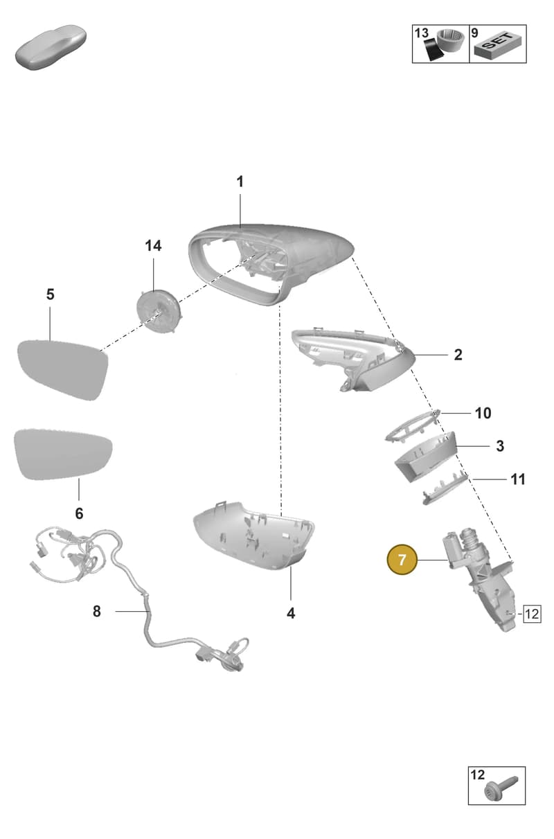 992857412E — Porsche 911 (2021-2022) diagram p59809500, position 7