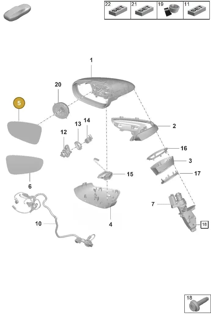 992857521K — Porsche 911 (2024-2025) diagram p63809500, position 5