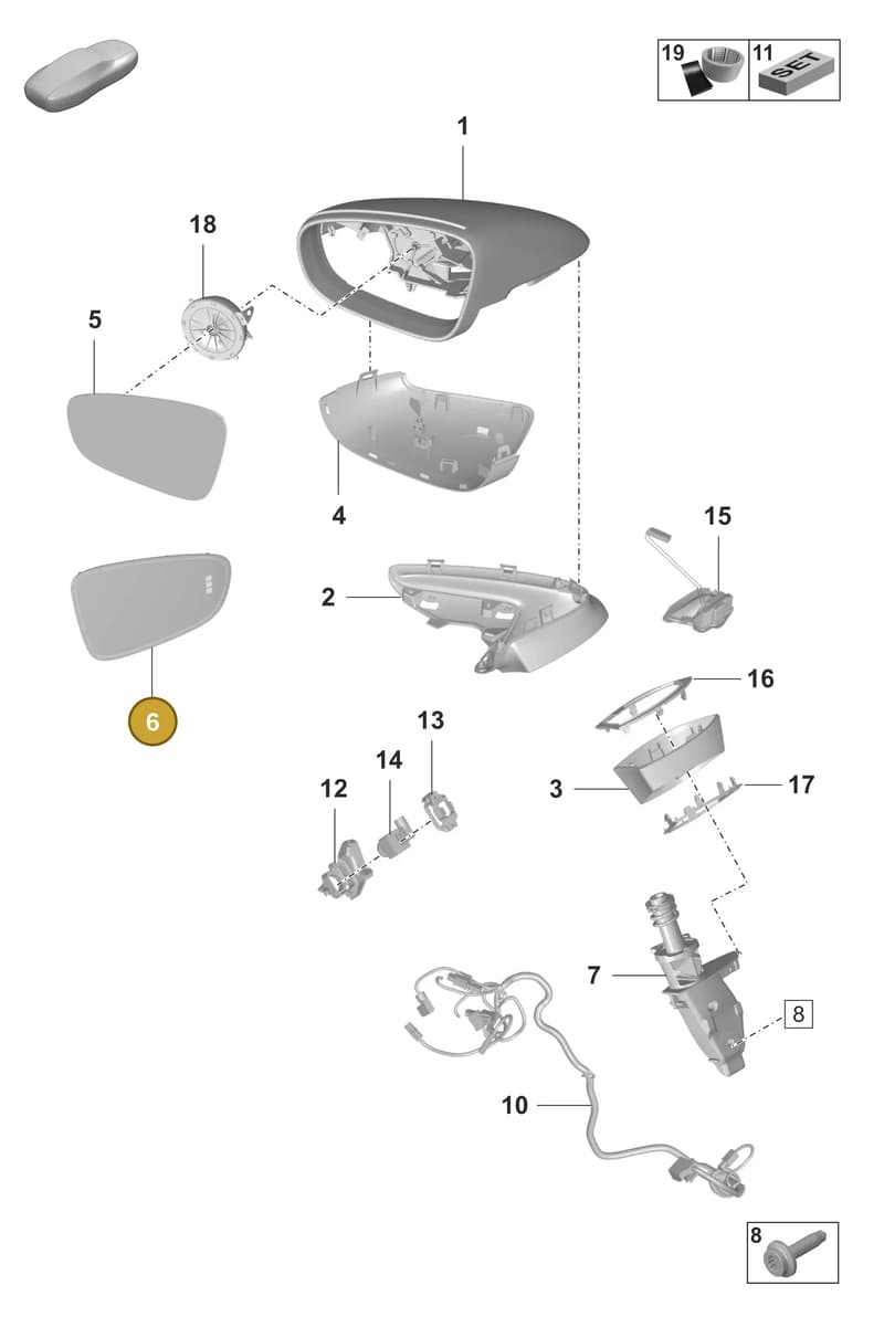 992857522C — Porsche Taycan Sport Turismo (2023-2025) diagram p56809500, position 6