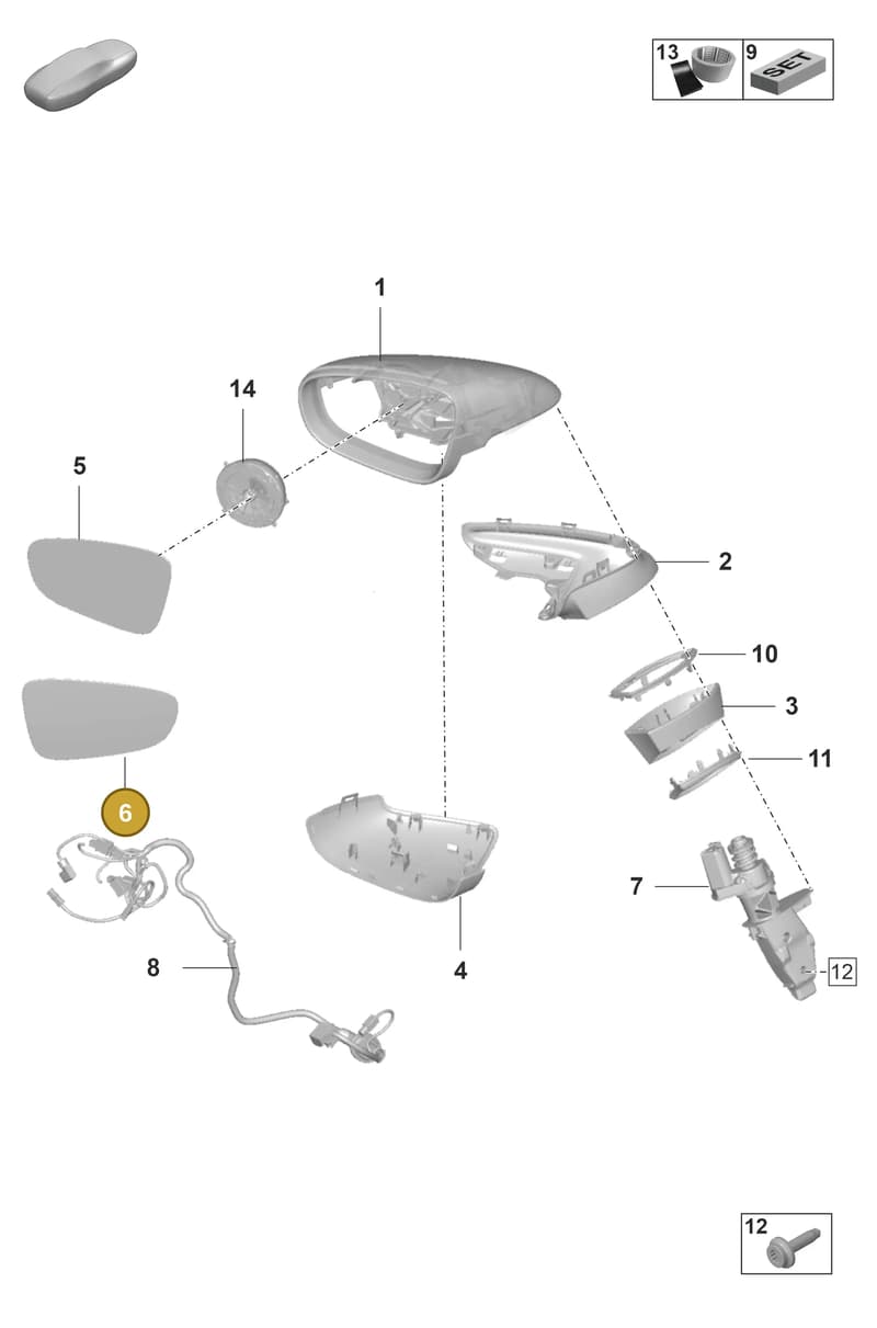 992857522C — Porsche 911 (2021-2022) diagram p59809500, position 6
