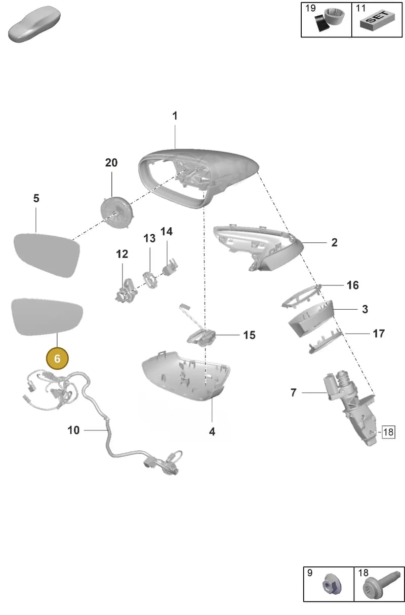 992857522L — Porsche 911 (2018-2024) diagram p53809510, position 6
