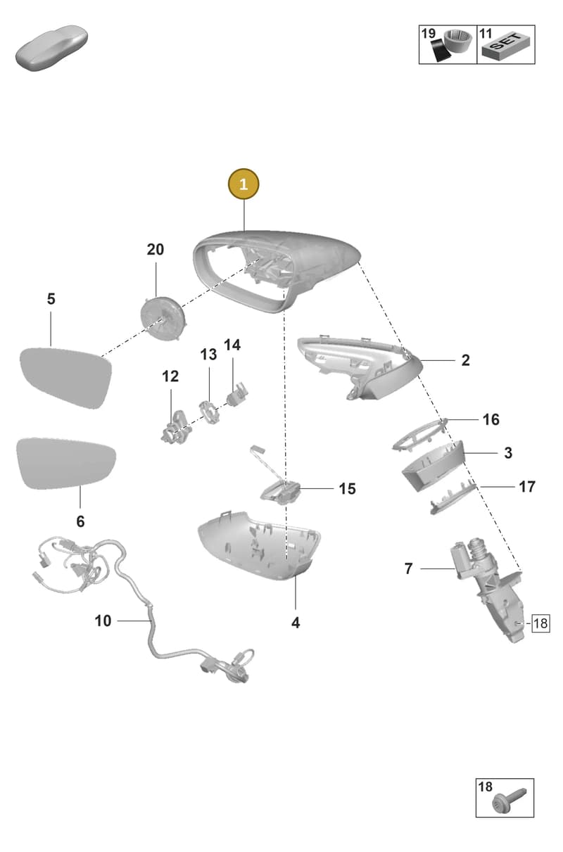 992857527FG2X — Porsche 992 Sport Classic (2020-) diagram p53809500, position 1