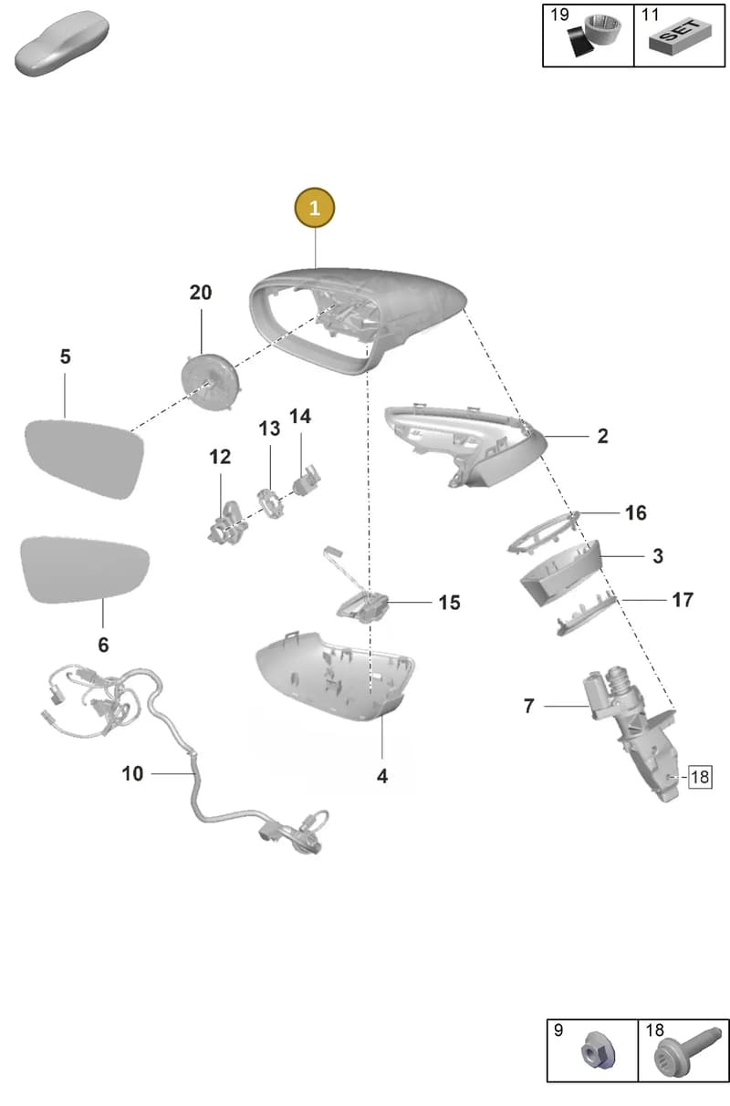 992857527GG2X — Porsche 911 (2018-2024) diagram p53809510, position 1