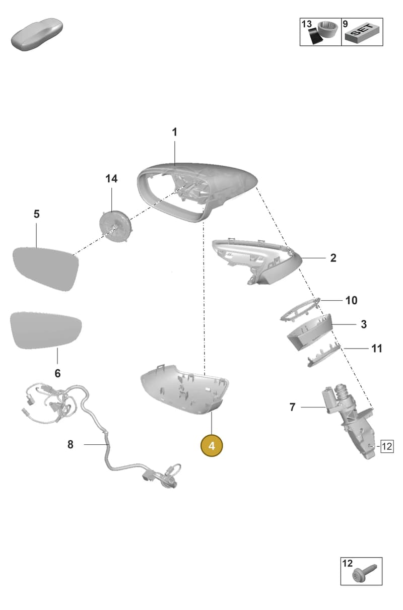 992857537AEG2X — Porsche GT3 RS (2021-) diagram p59809500, position 4
