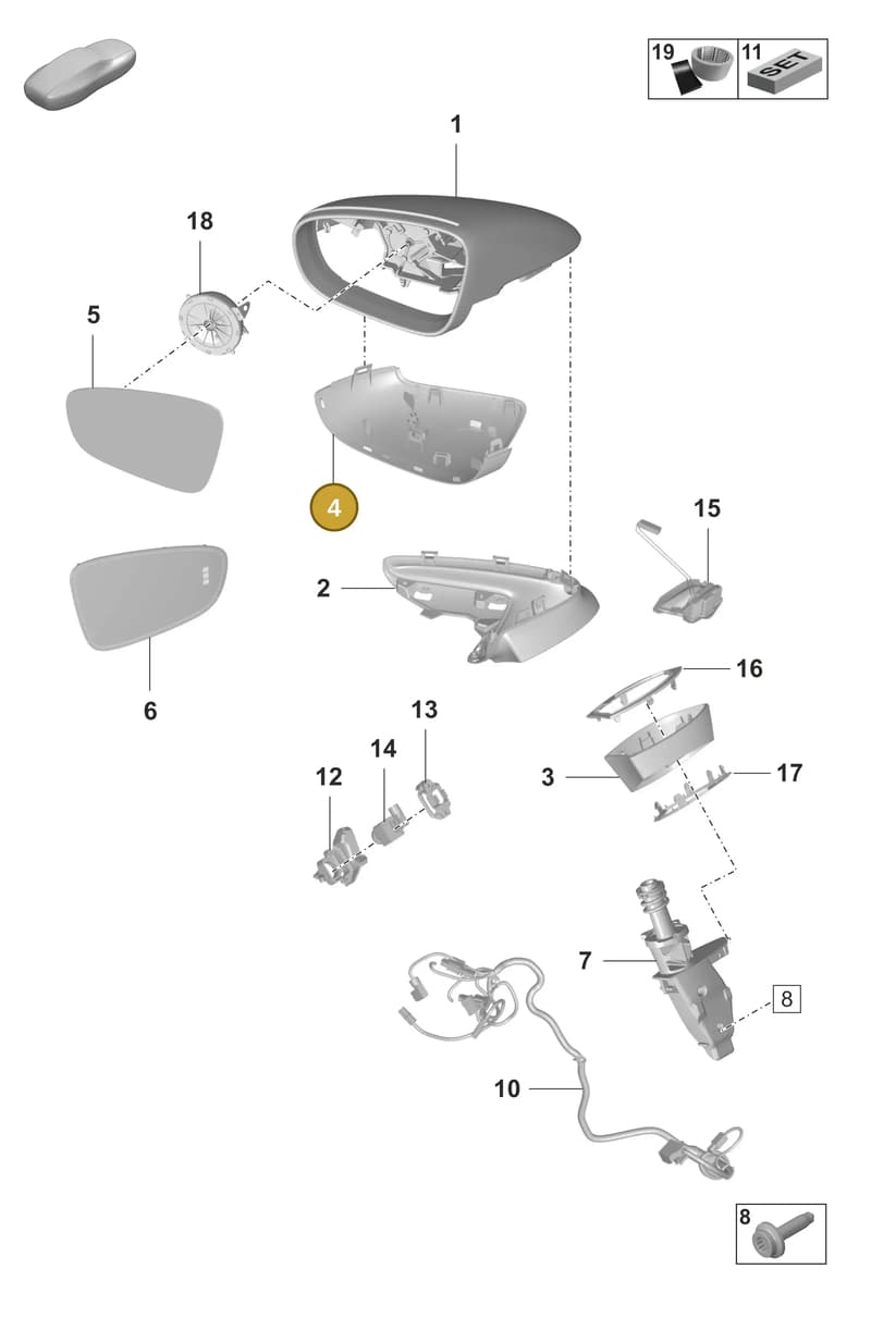 992857537AGG2X — Porsche Taycan Sport Turismo (2023-) diagram p56809500, position 4