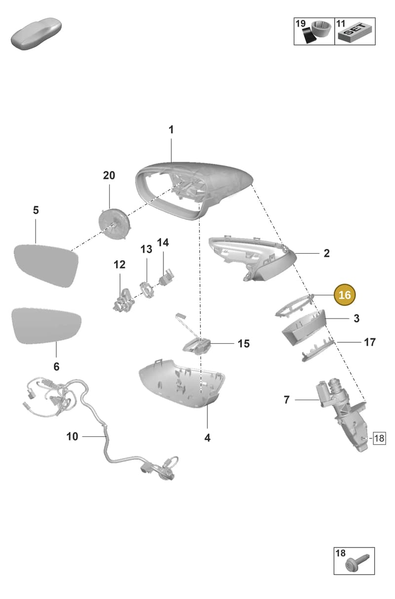 992857556 — Porsche 911 (2020-2022) diagram p53809500, position 16