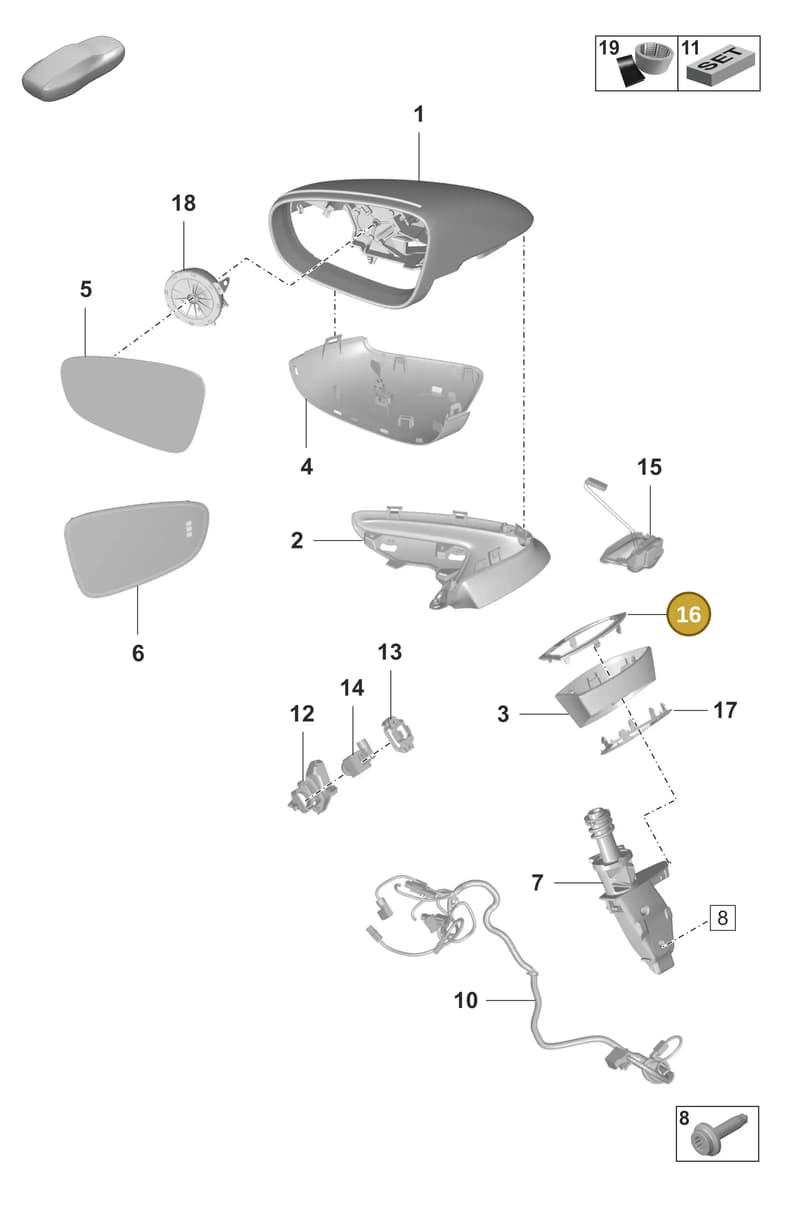 992857556 — Porsche Taycan Sport Turismo (2023-2025) diagram p56809500, position 16