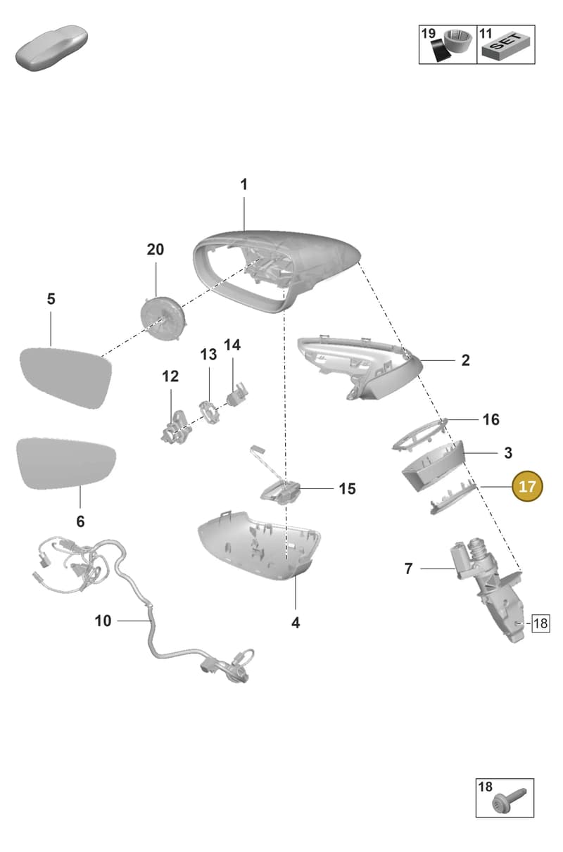 992857680 — Porsche 911 (2020-2022) diagram p53809500, position 17