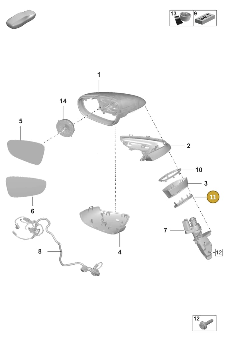 992857680 — Porsche 911 (2021-2022) diagram p59809500, position 11